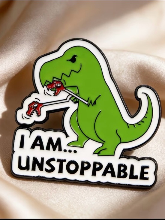 Accessories - Green 'I Am Unstoppable' Reptile Enamel Pin